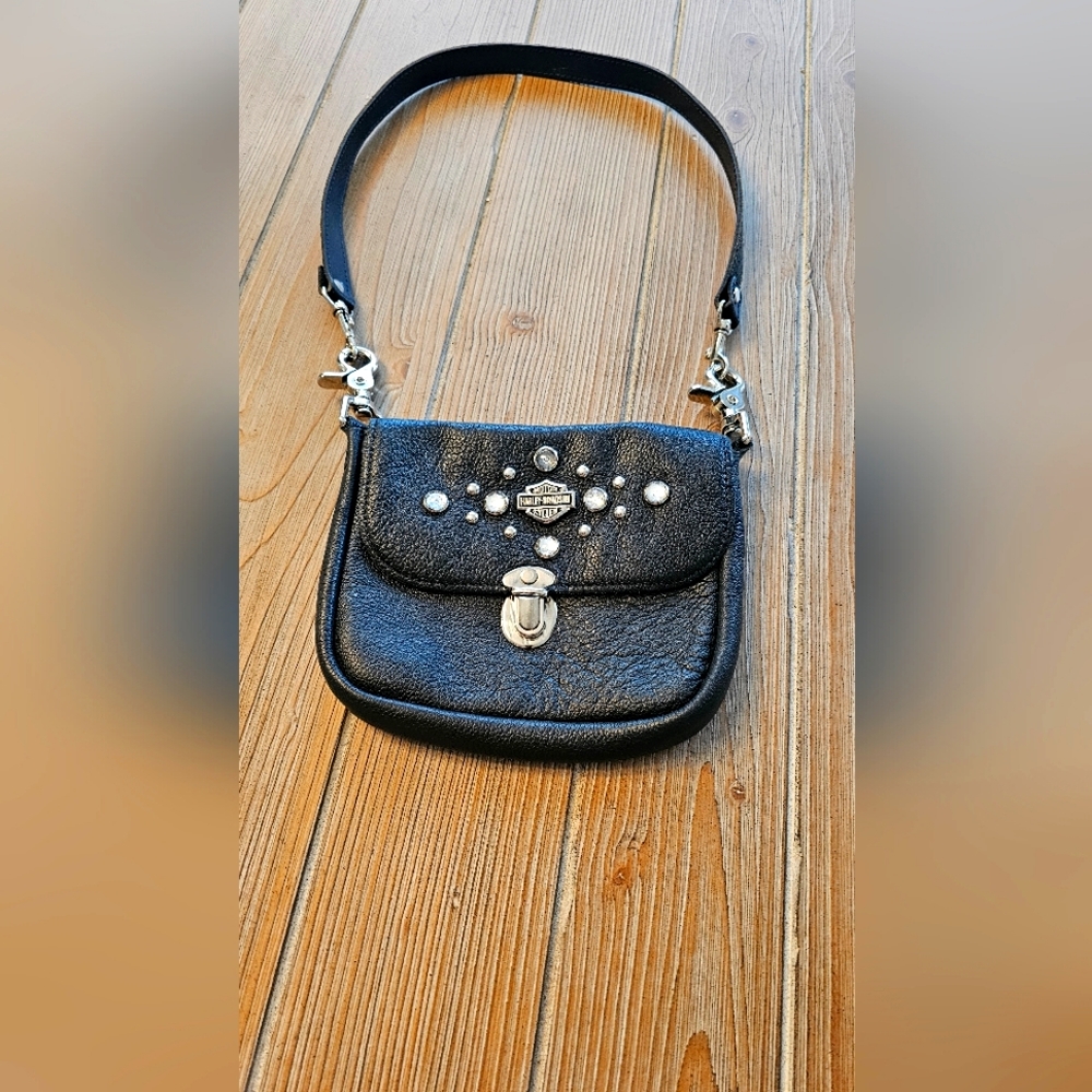 Harley Davidson Blk Leather hipbag (New)